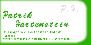 patrik hartenstein business card